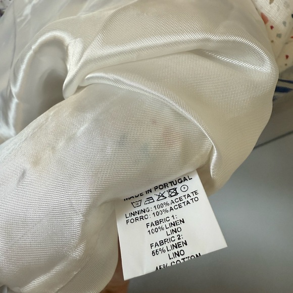 Vilagallo Linen Dress with Cocktails Size 46 - Picture 6 of 7